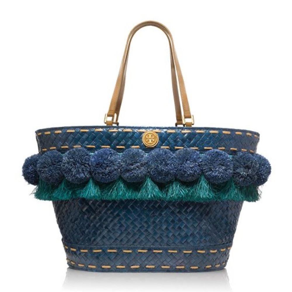 Stylish Blue and Green Tote Bag